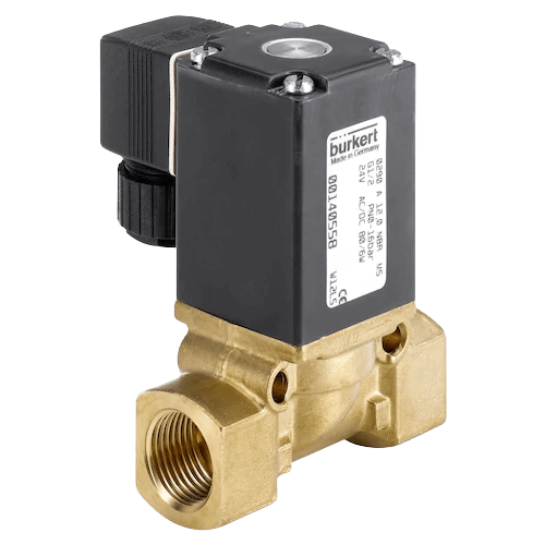 Burkert Servo-Assisted 2/2-Way Diaphragm Solenoid Valve, 0290